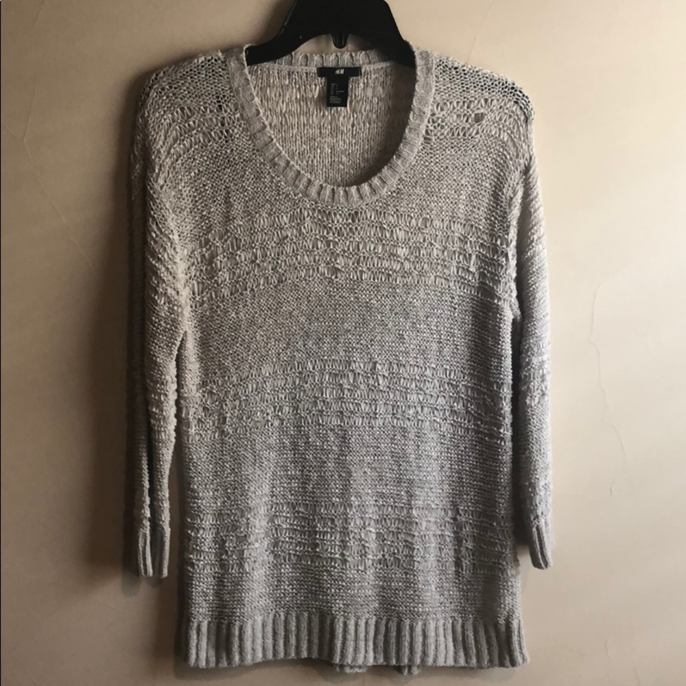 Grey sweater top